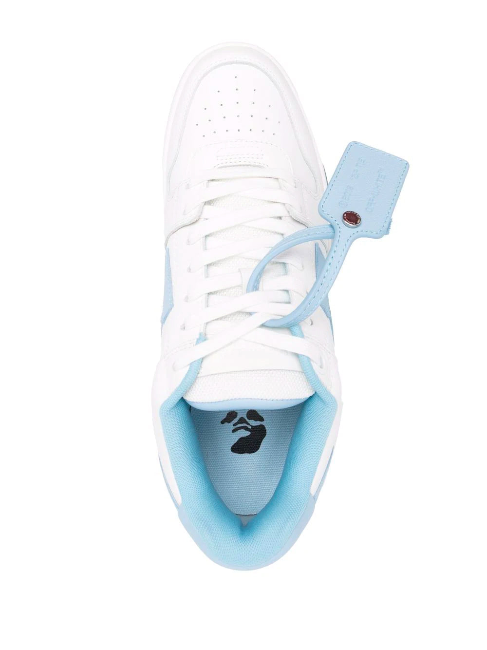 OFF-WHITE Out Of Office Low Top Sneakers White/Light Blue - MAISONDEFASHION.COM
