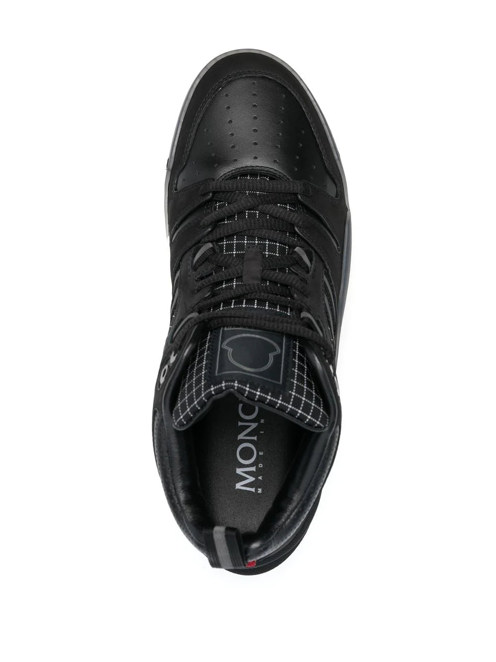 MONCLER Pivot Mid High-Top Sneakers Black - MAISONDEFASHION.COM