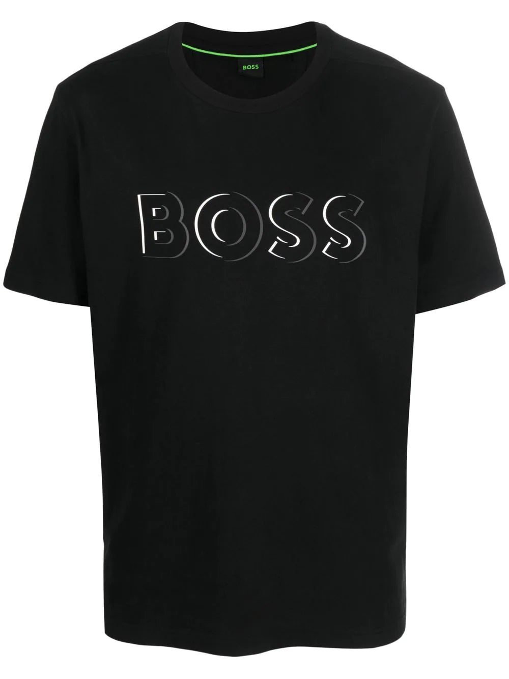 BOSS Logo-print Short-sleeve T-shirt Black - MAISONDEFASHION.COM