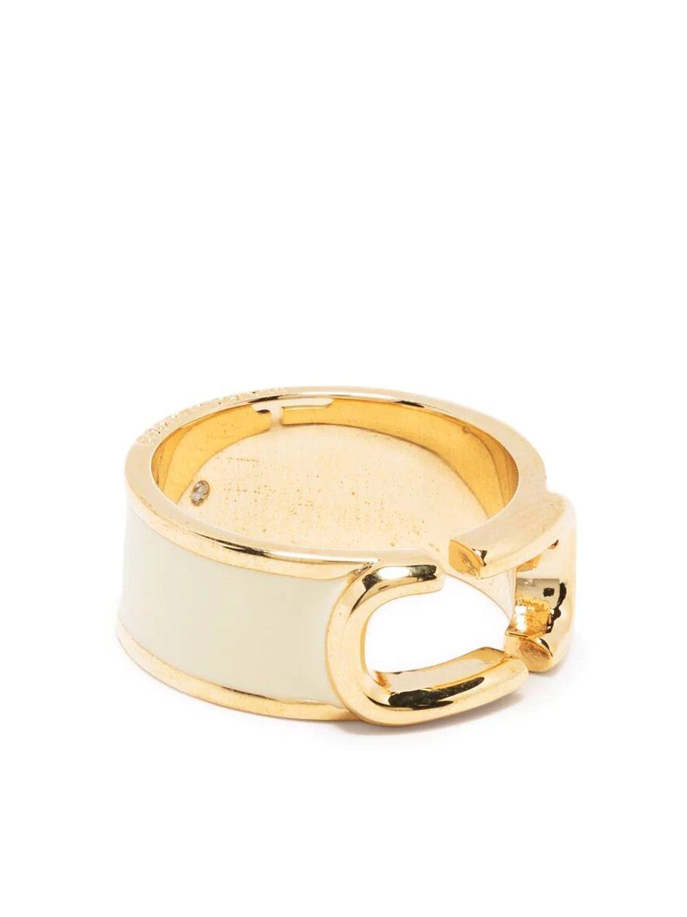 MARC JACOBS WOMEN J Marc Colorblock Metal Ring Black Multi/Gold - MAISONDEFASHION.COM