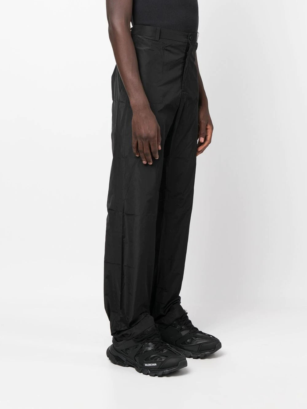 BALENCIAGA UNISEX Technical Straight-leg Trousers Black - MAISONDEFASHION.COM