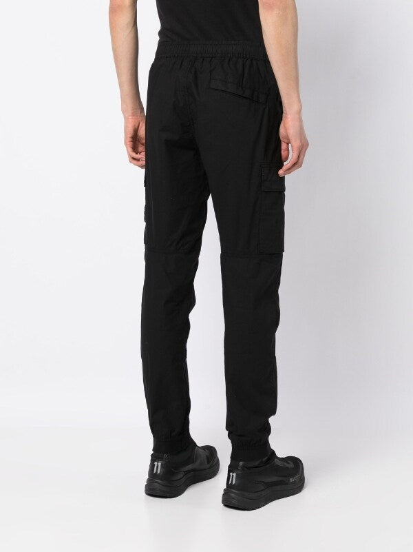 STONE ISLAND Stretch-Cotton Cargo Pants Black - MAISONDEFASHION.COM