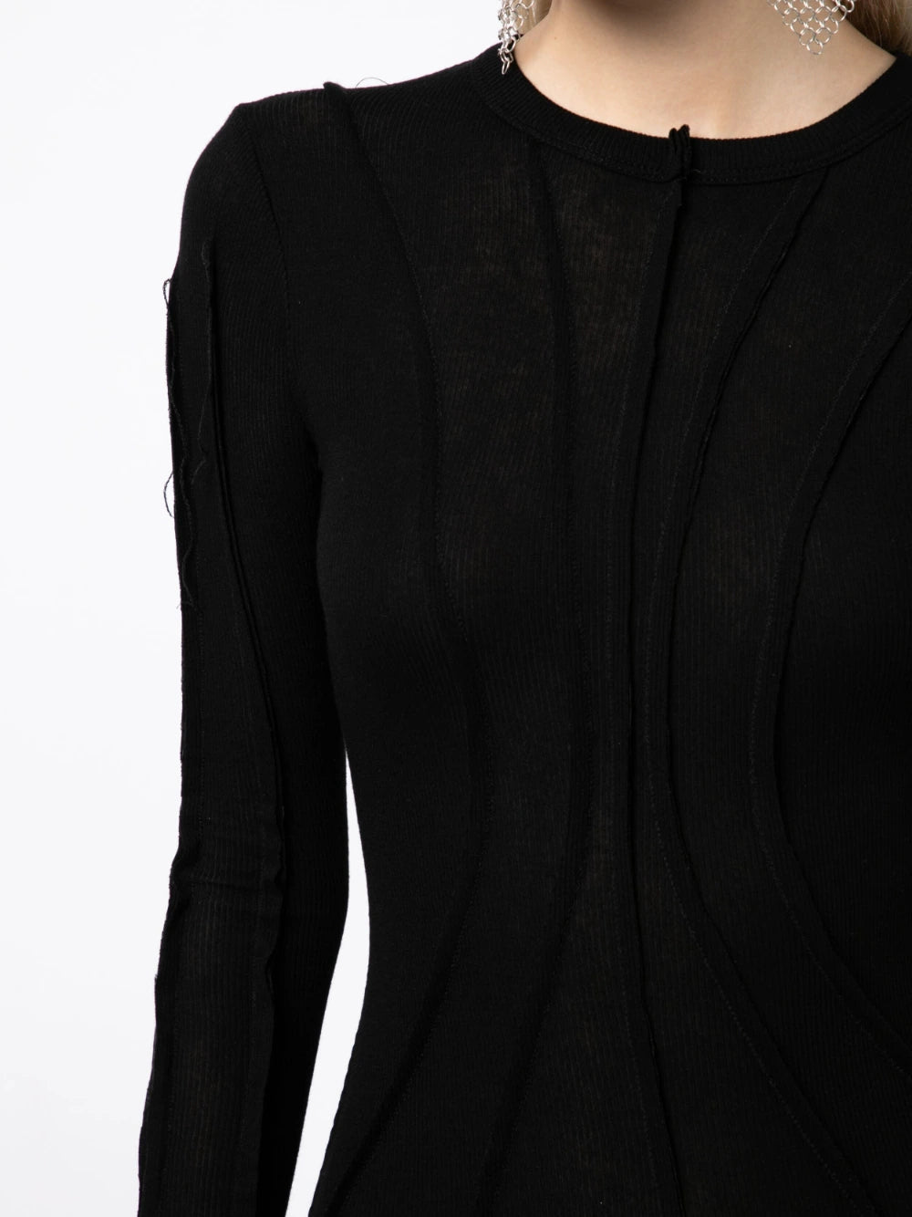 sami miro vintage asymmetric long sleeve mini dress SAMI MIRO VINTAGE Asymmetric Long Sleeve Mini Dress Black –  MAISONDEFASHION.COM