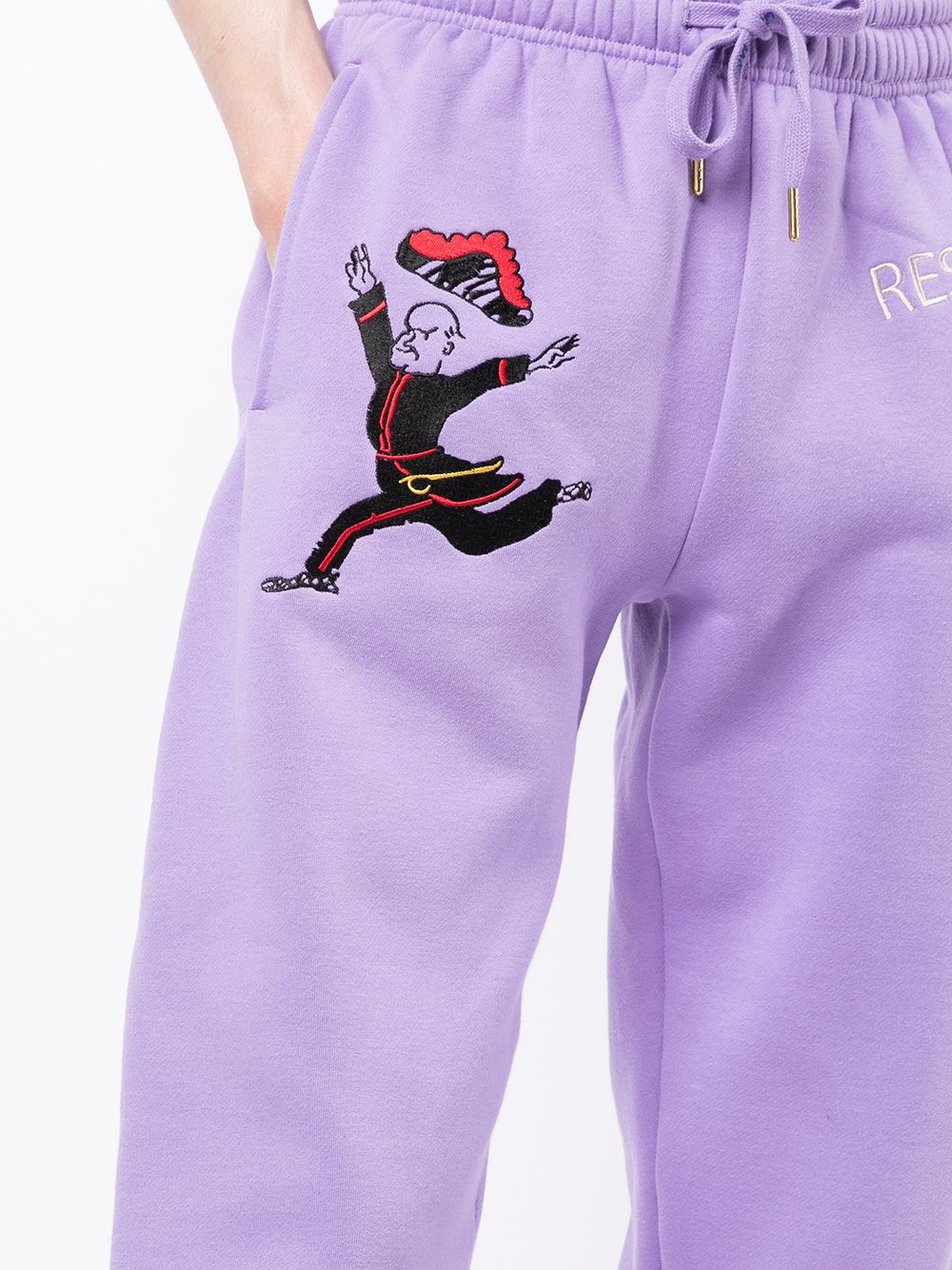 KIDSUPER Logo-print track pants Violet - MAISONDEFASHION.COM