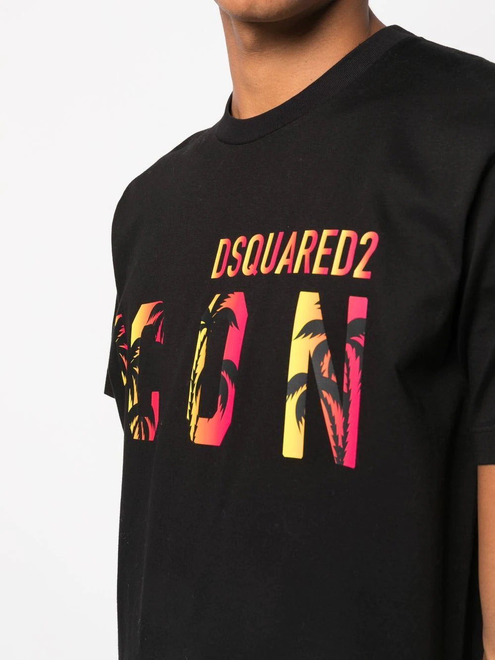 DSQUARED2 Icon Sunset T-shirt Black - MAISONDEFASHION.COM