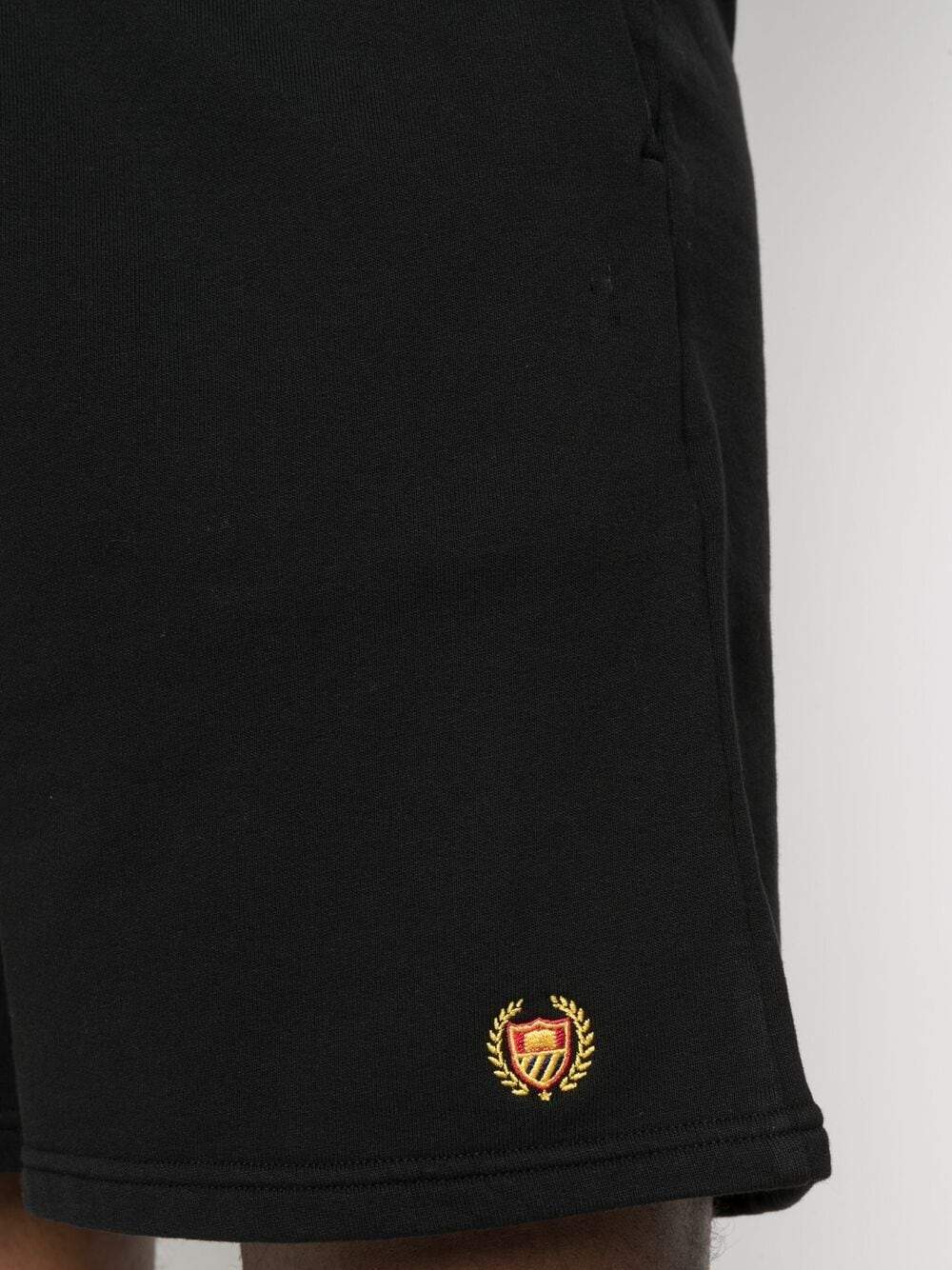 BEL-AIR ATHLETICS Academy Crest Shorts Black - MAISONDEFASHION.COM