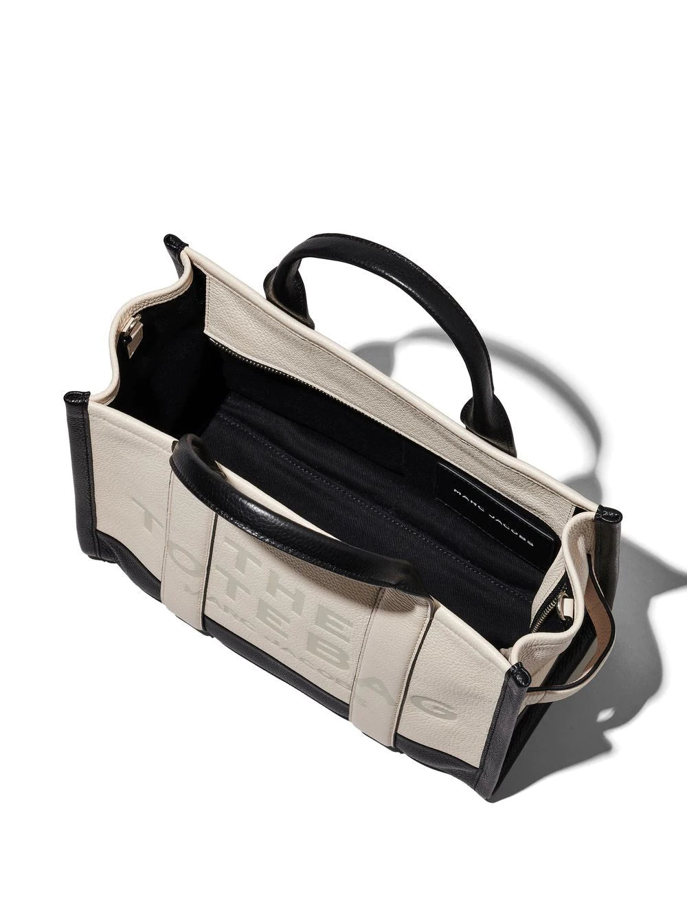 MARC JACOBS WOMEN The Medium Tote Ivory/Black - MAISONDEFASHION.COM