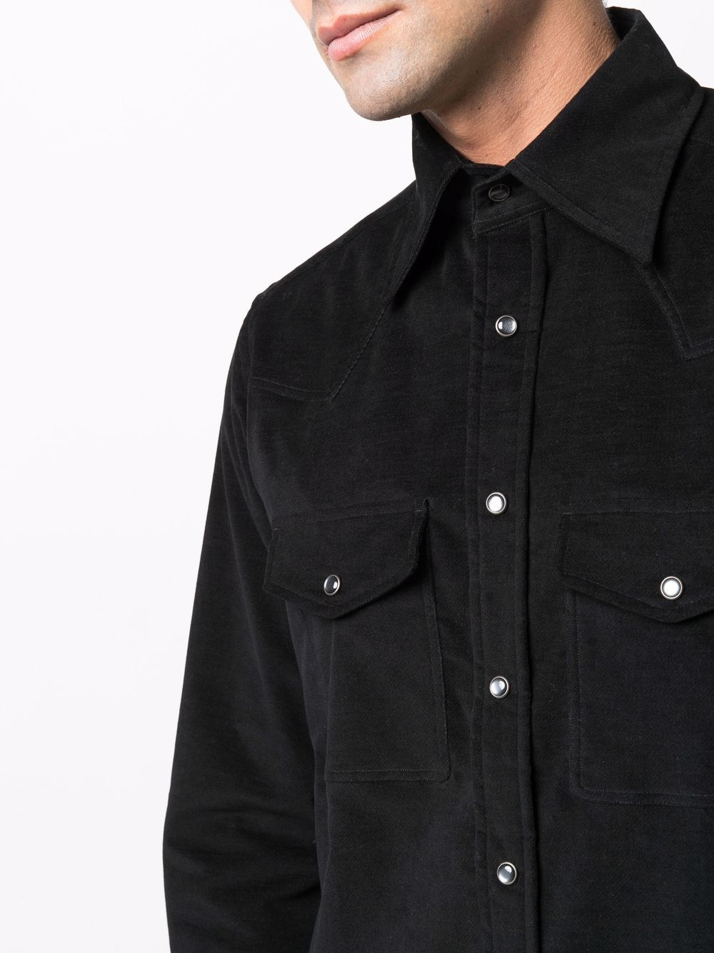 TOM FORD Long Sleeve Buttoned Shirt Black - MAISONDEFASHION.COM