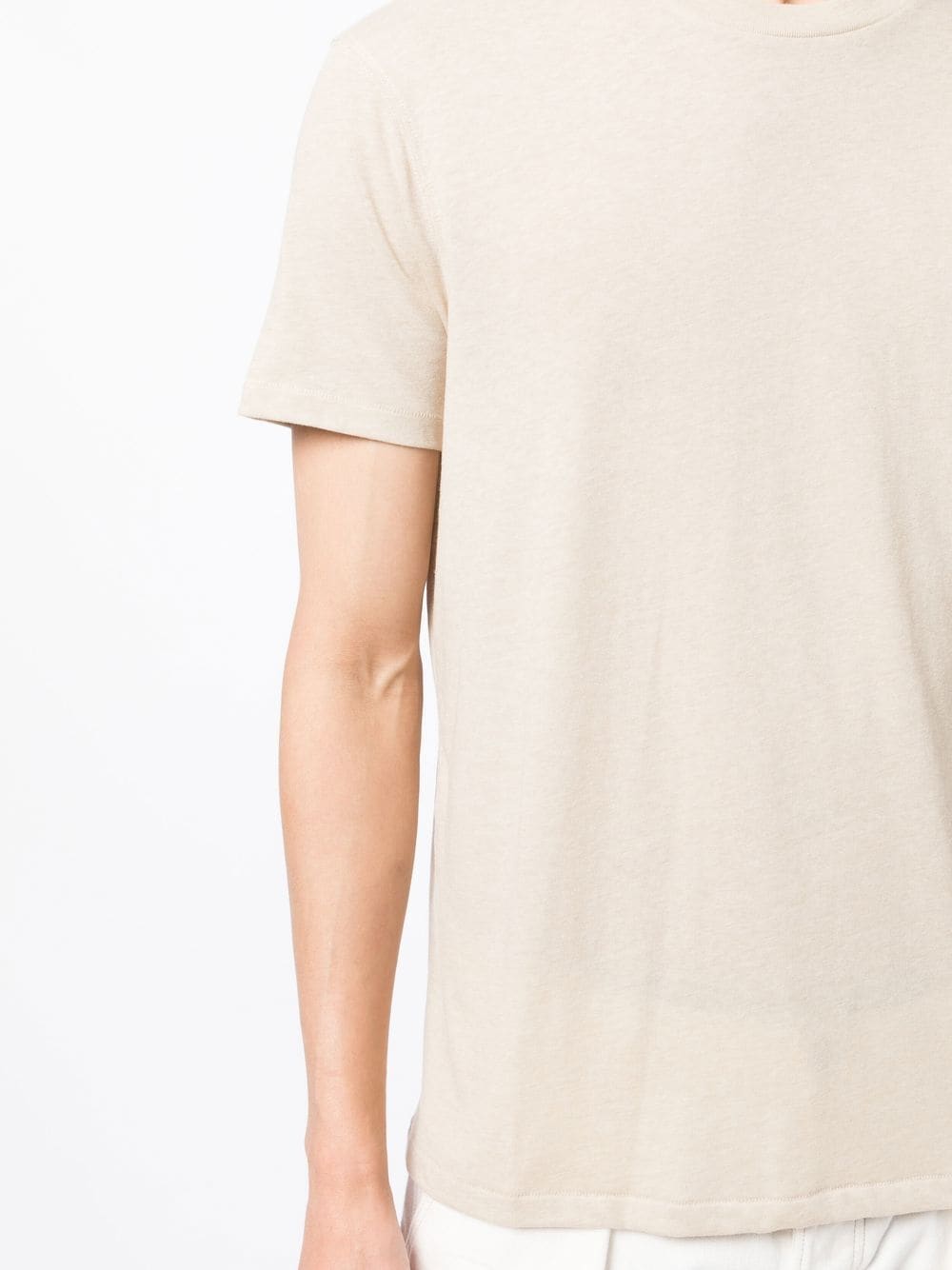 TOM FORD Short-Sleeved T-shirt Beige - MAISONDEFASHION.COM