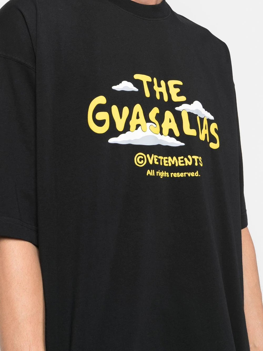 VETEMENTS The Gvasalias Cartoon Logo T-Shirt Black - MAISONDEFASHION.COM