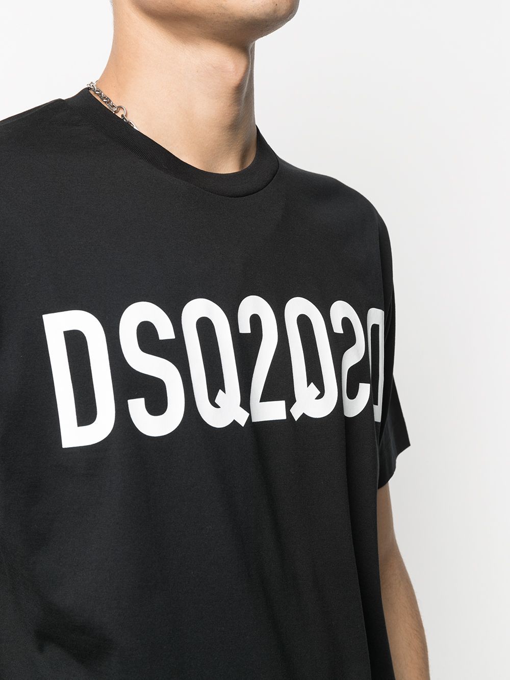 DSQUARED2 DSQ Logo T-Shirt Black - MAISONDEFASHION.COM