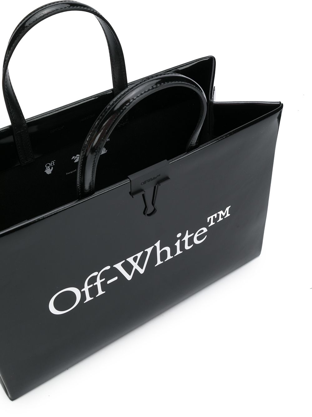 OFF-WHITE medium box bag black/white Maison De Fashion