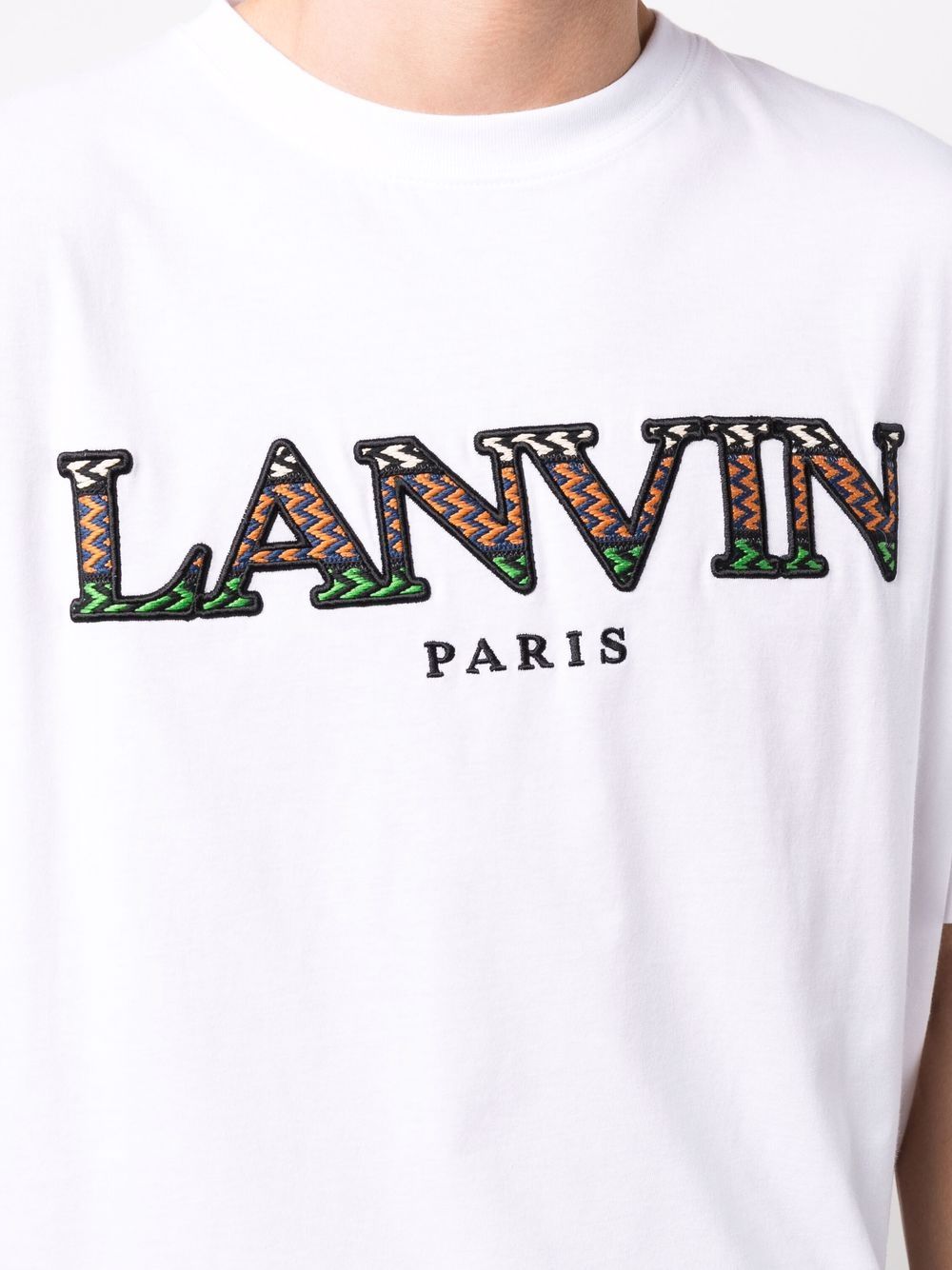 LANVIN Logo T-Shirt White - MAISONDEFASHION.COM
