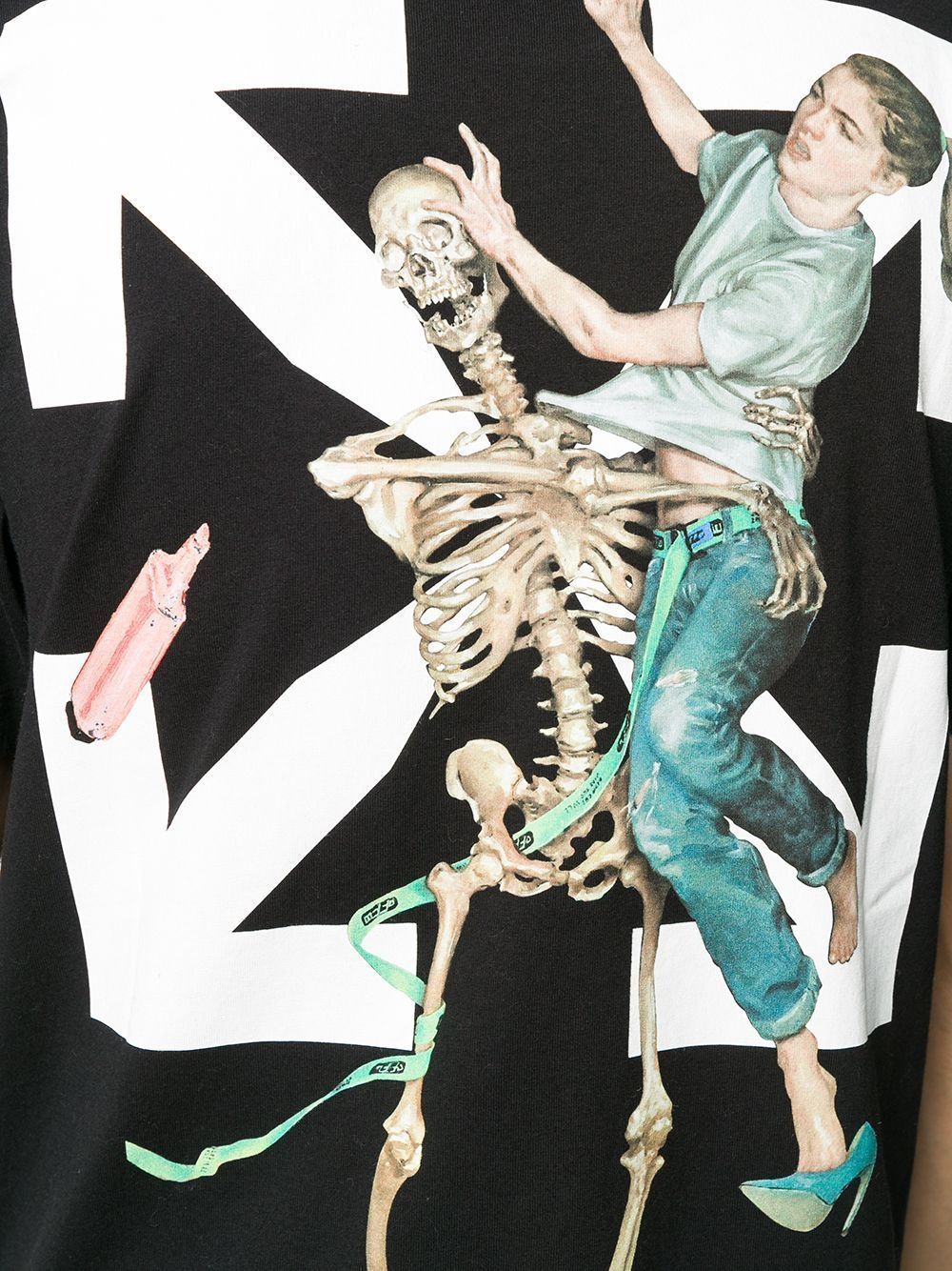 OFF-WHITE Pascal Skeleton Print Slim T-shirt Black