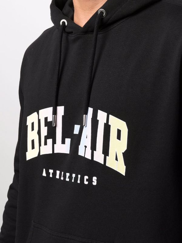 BEL-AIR ATHLETICS Logo Hoodie Black - MAISONDEFASHION.COM