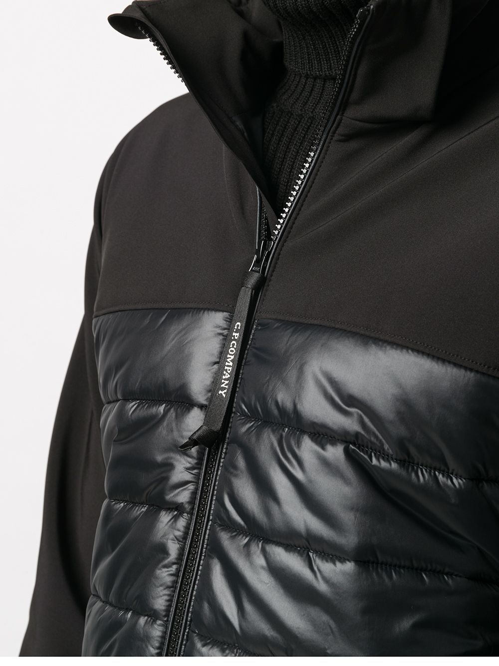 C.P. COMPANY Logo Down Jacket Black - Maison De Fashion 