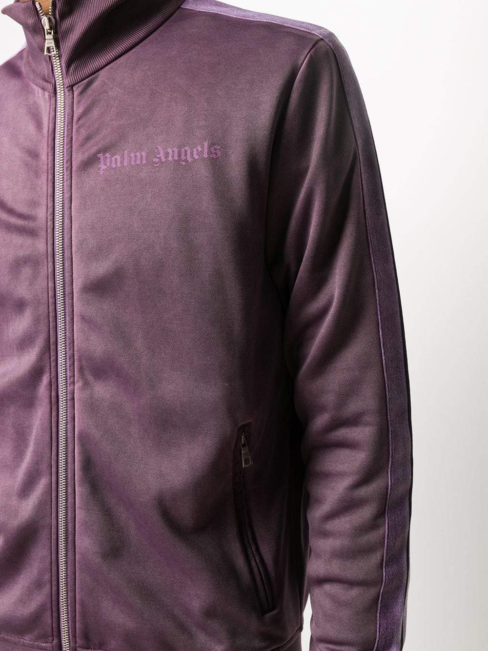 PALM ANGELS Garment Dyed Track Jacket Purple - Maison De Fashion 