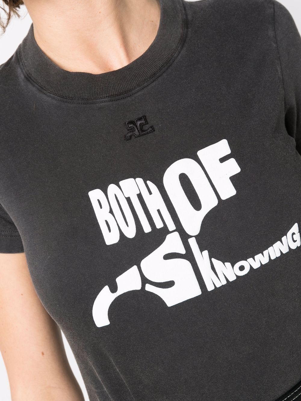 courreges BOTH OF US KNOWING Tシャツ COURRÈGES WOMEN Both Of Us Knowing T-Shirt Black – MAISONDEFASHION.COM