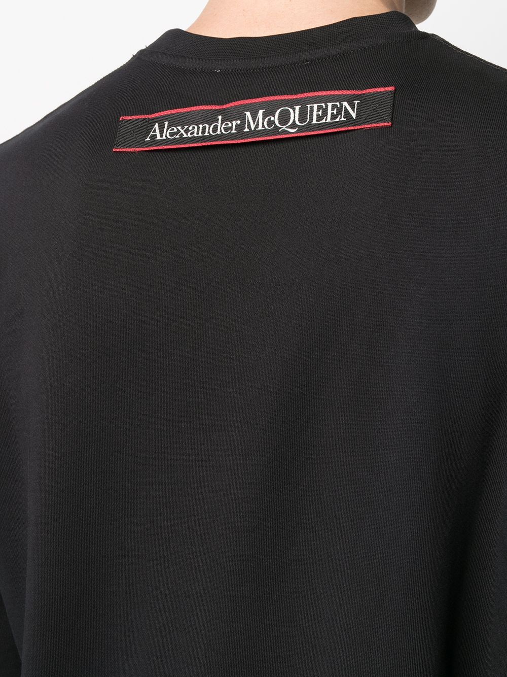 ALEXANDER MCQUEEN Logo Tape Crew Sweatshirt Black - Maison De Fashion 