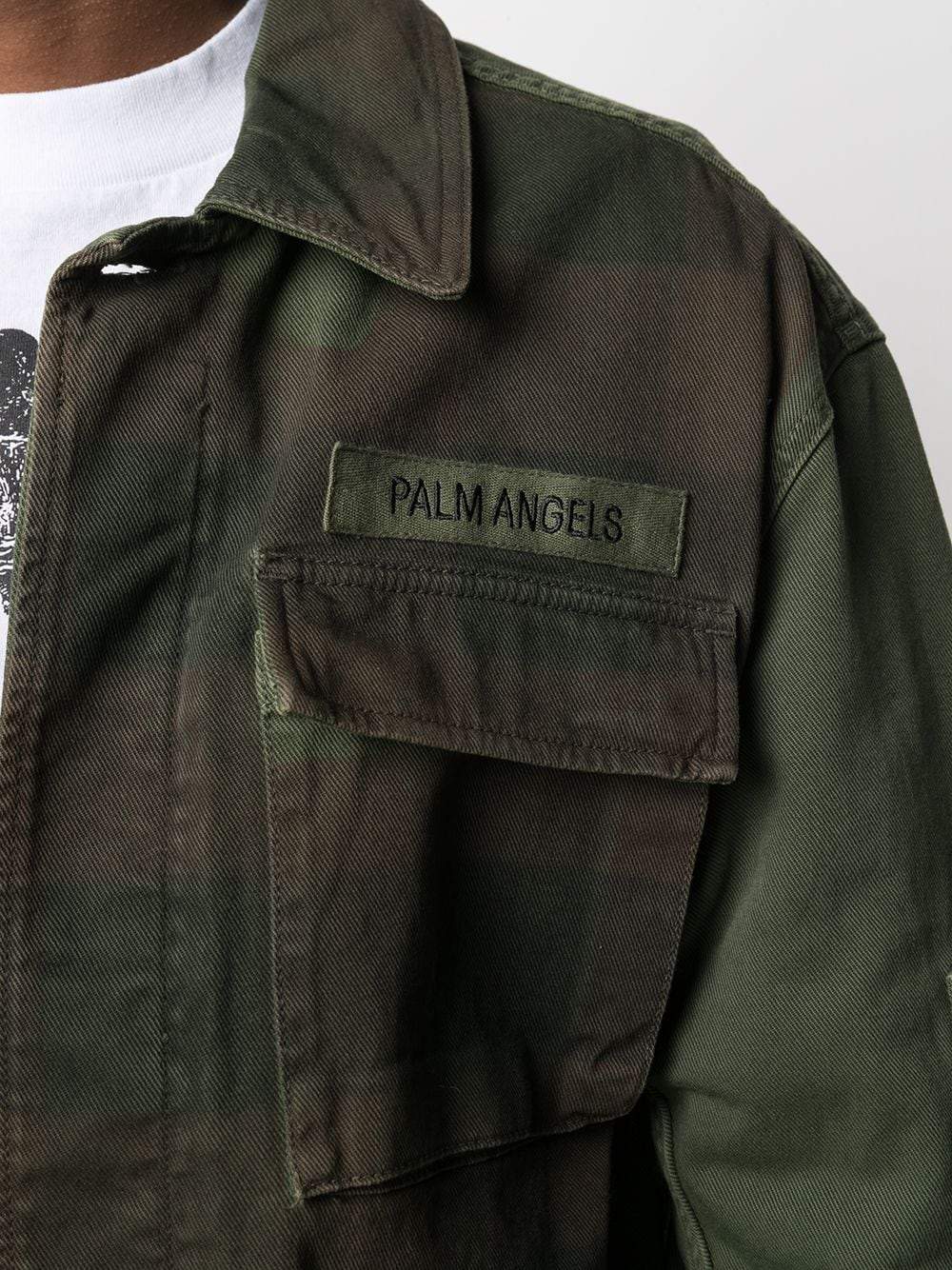 PALM ANGELS Military Buffalo Track Jacket - MAISONDEFASHION.COM