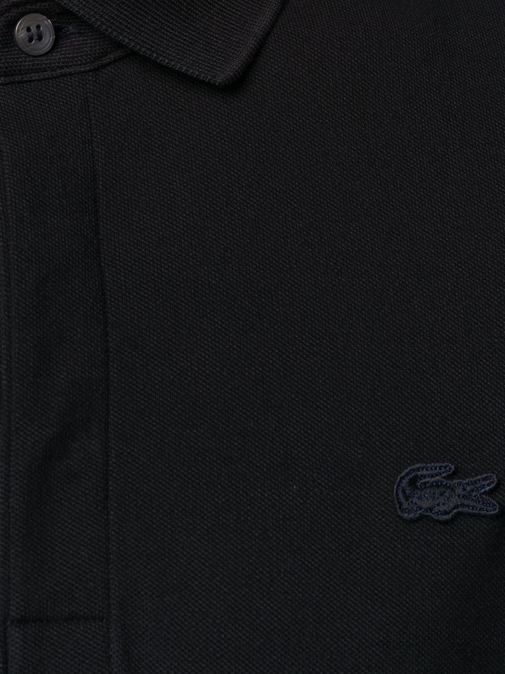 LACOSTE Smart Paris Stretch Cotton Piqué Polo Shirt Black/Black - MAISONDEFASHION.COM