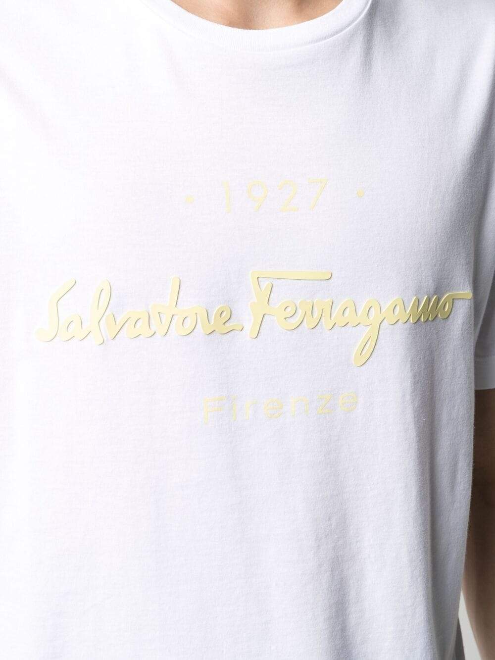 SALVATORE FERRAGAMO Logo T-Shirt White - MAISONDEFASHION.COM