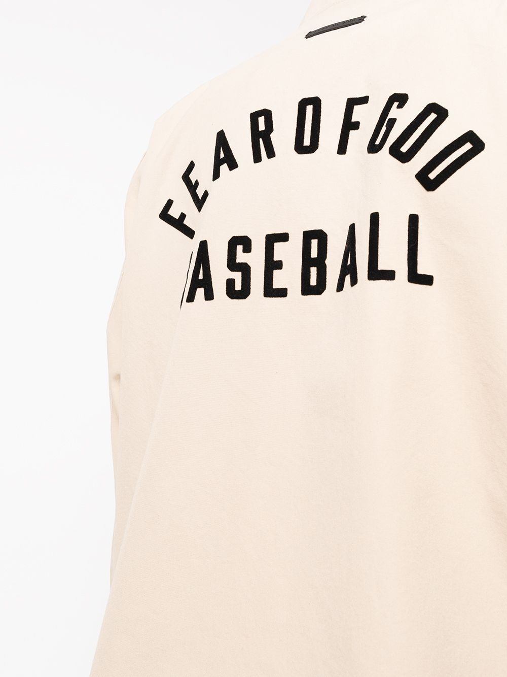FEAR OF GOD Logo Baseball Jacket Beige - MAISONDEFASHION.COM