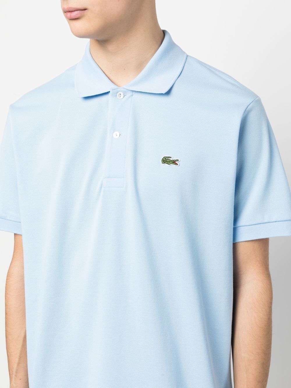 LACOSTE Embroidered Logo Polo Shirt Overview Blue - MAISONDEFASHION.COM