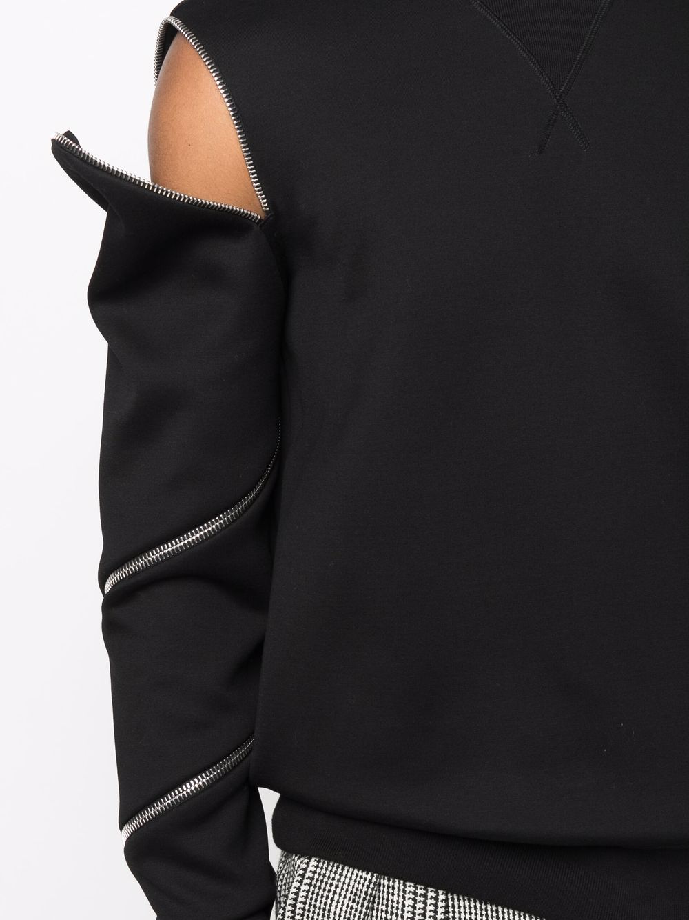 ALEXANDER MCQUEEN Zip Detail Sweatshirt Black – MAISONDEFASHION.COM