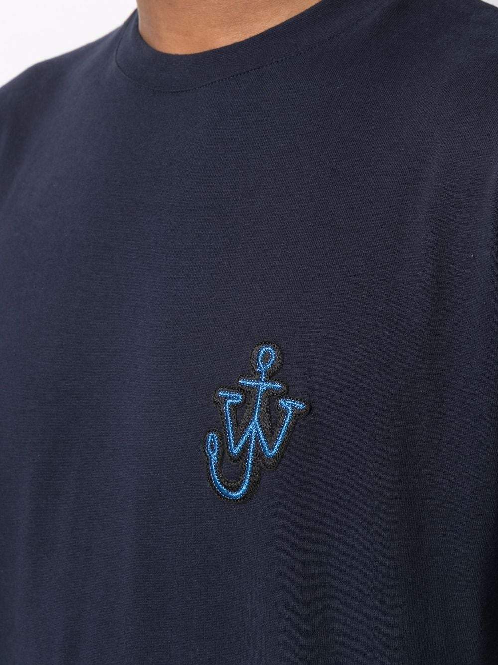 JW ANDERSON Anchor Logo T-Shirt Navy - MAISONDEFASHION.COM