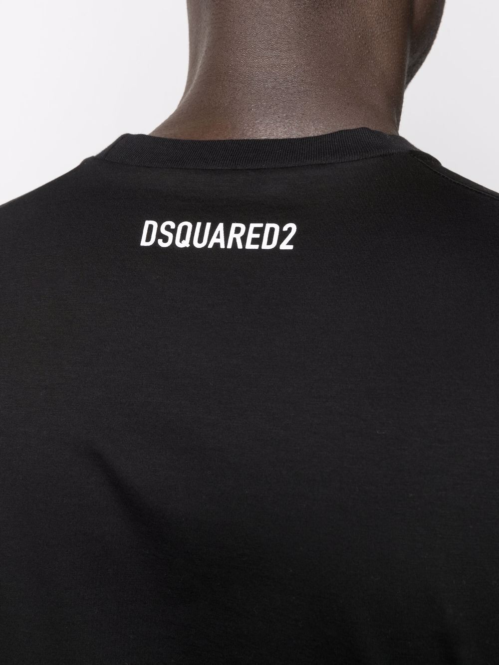 DSQUARED2 Slogan-print short-sleeve T-shirt Black - MAISONDEFASHION.COM