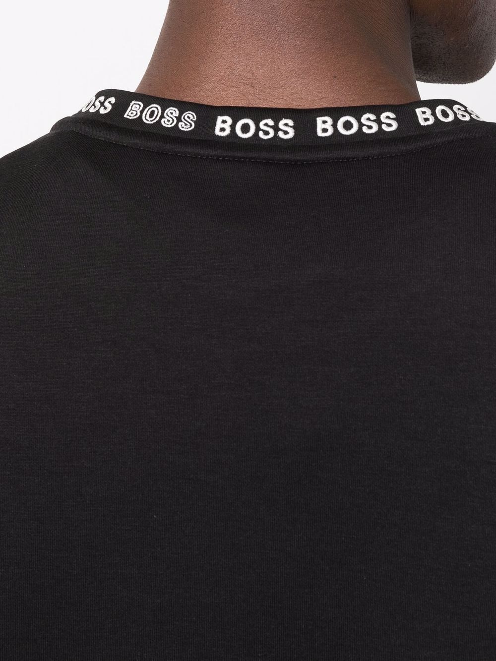 BOSS Logo-trimmed sweatshirt Black - MAISONDEFASHION.COM