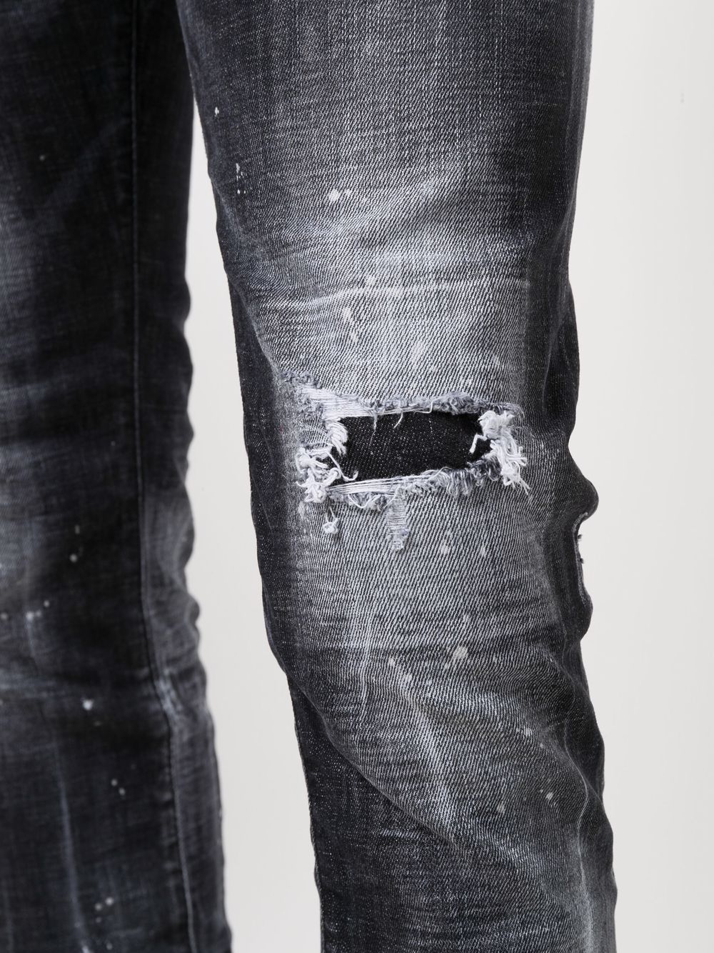 DSQUARED2 Mid-rise slim-cut jeans Black - MAISONDEFASHION.COM
