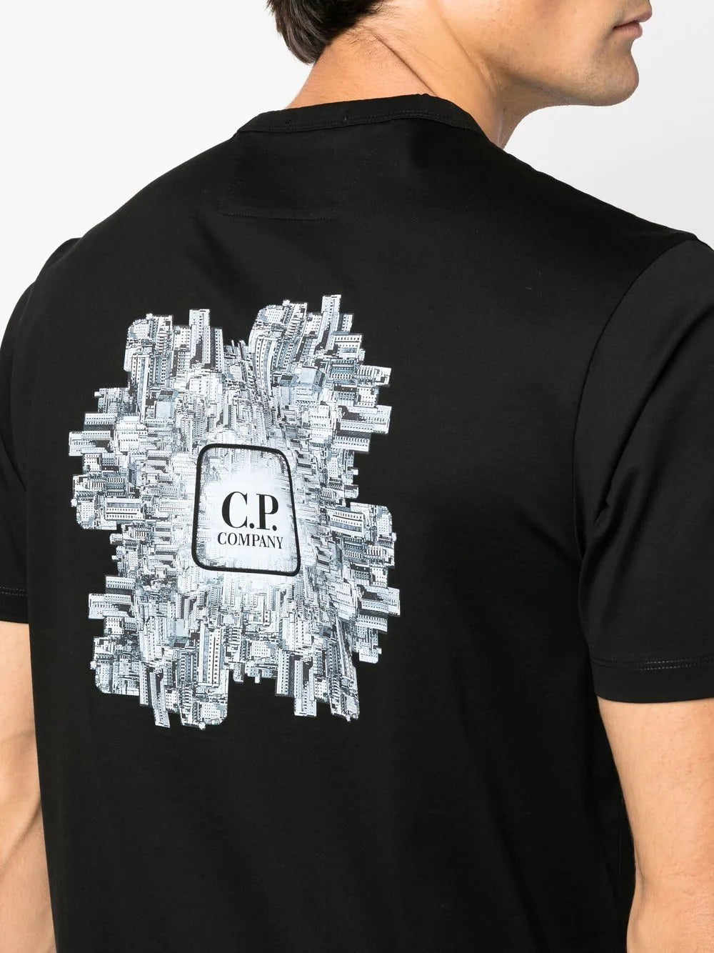 C.P COMPANY  Logo crew-neck T-shirt Black - MAISONDEFASHION.COM