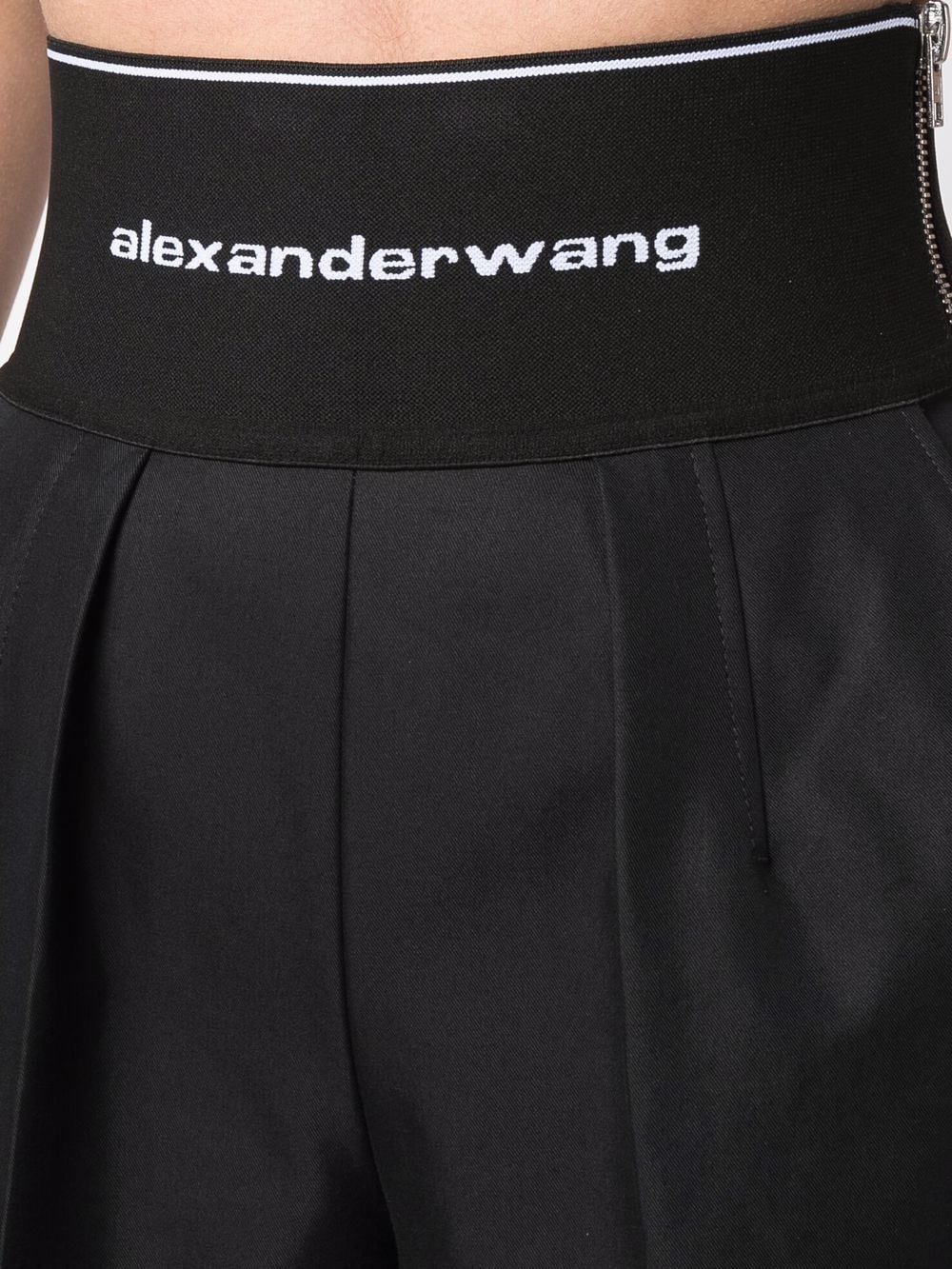 ALEXANDER WANG WOMEN High Waisted Wide-leg Trousers Black - MAISONDEFASHION.COM