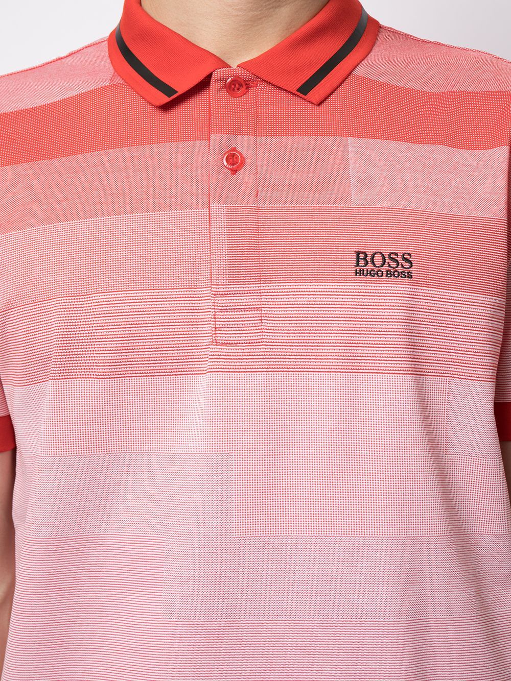 BOSS Paddy 4 Logo Polo Shirt Red - MAISONDEFASHION.COM