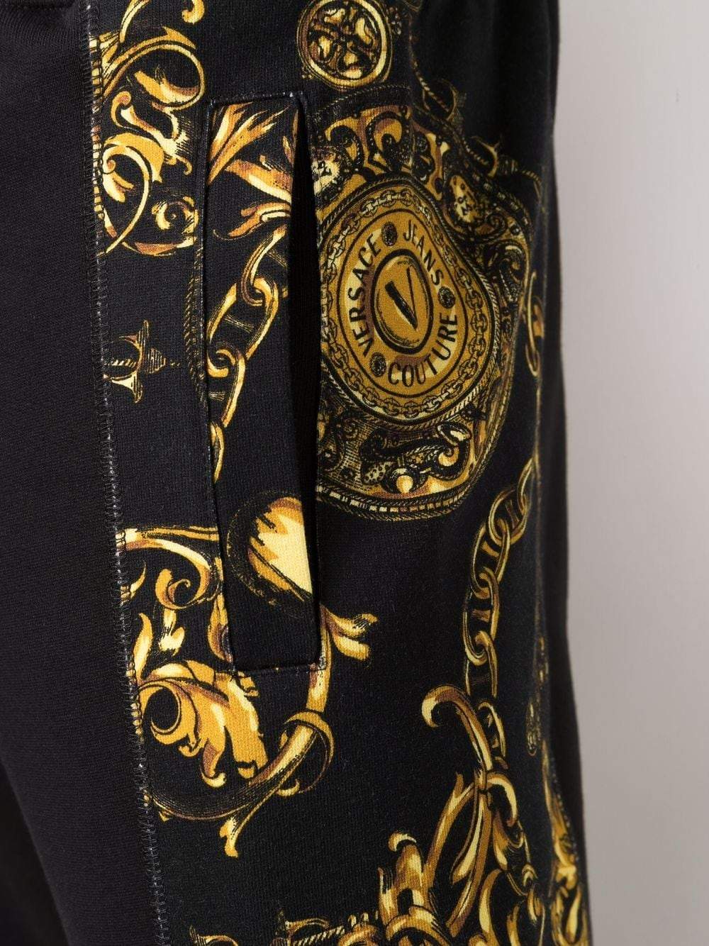 VERSACE Baroque Print Track Pants Black - MAISONDEFASHION.COM