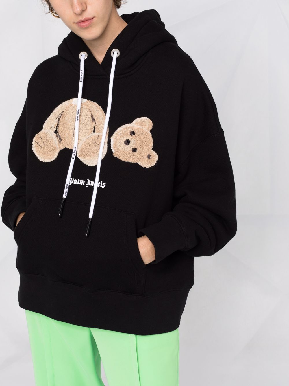 PALM ANGELS WOMEN Palm Angels Bear Over hoodie Black - MAISONDEFASHION.COM