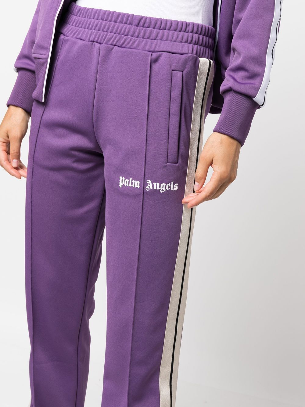 PALM ANGELS WOMEN Classic Track Pants Purple White