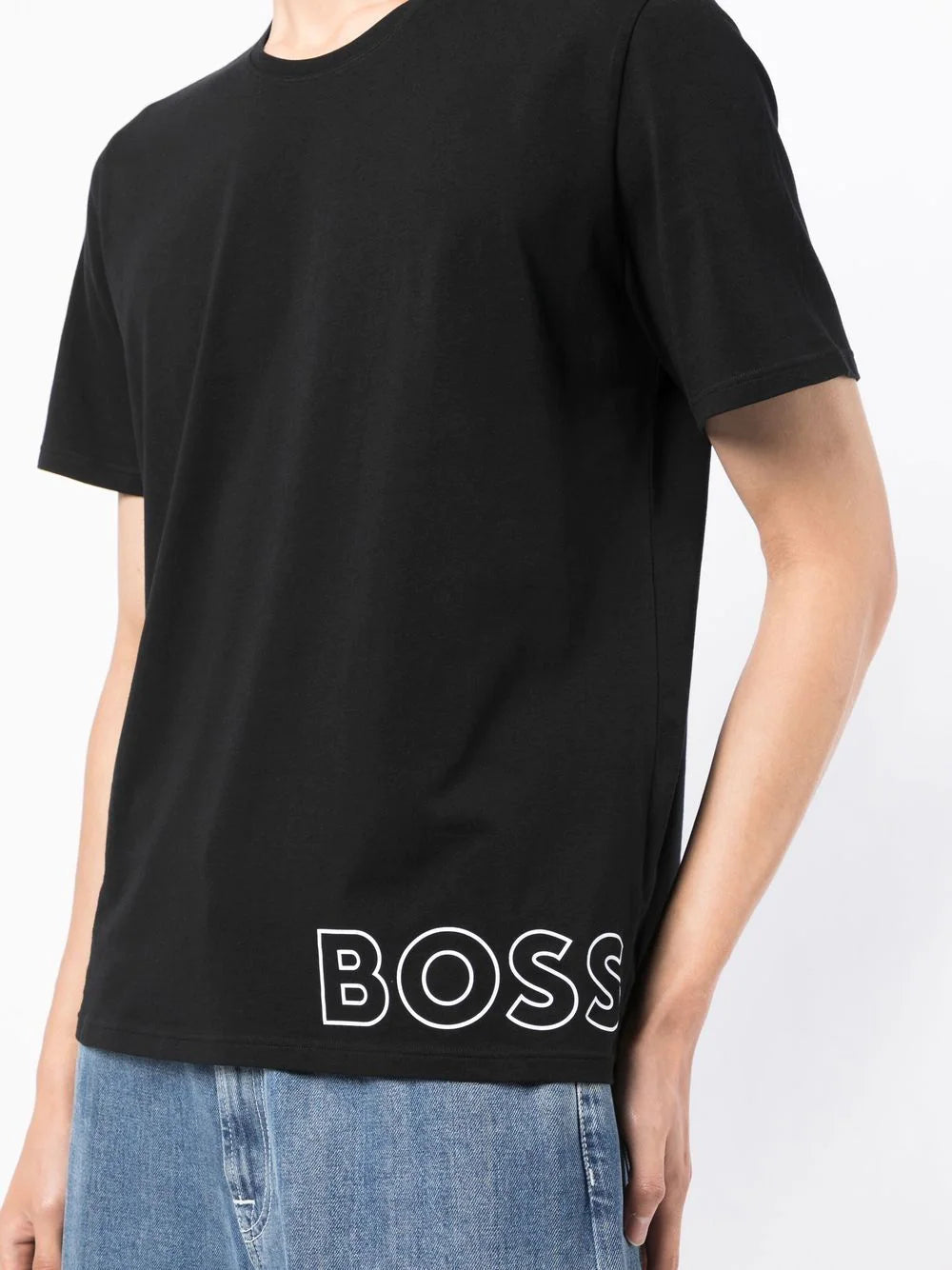 BOSS Identity logo-print T-shirt Black - MAISONDEFASHION.COM