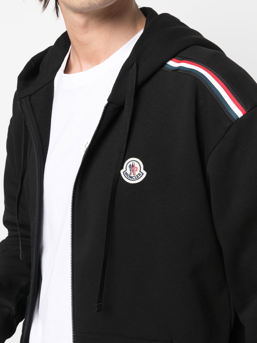 MONCLER Zip Up Hooded Jacket Black – MAISONDEFASHION.COM