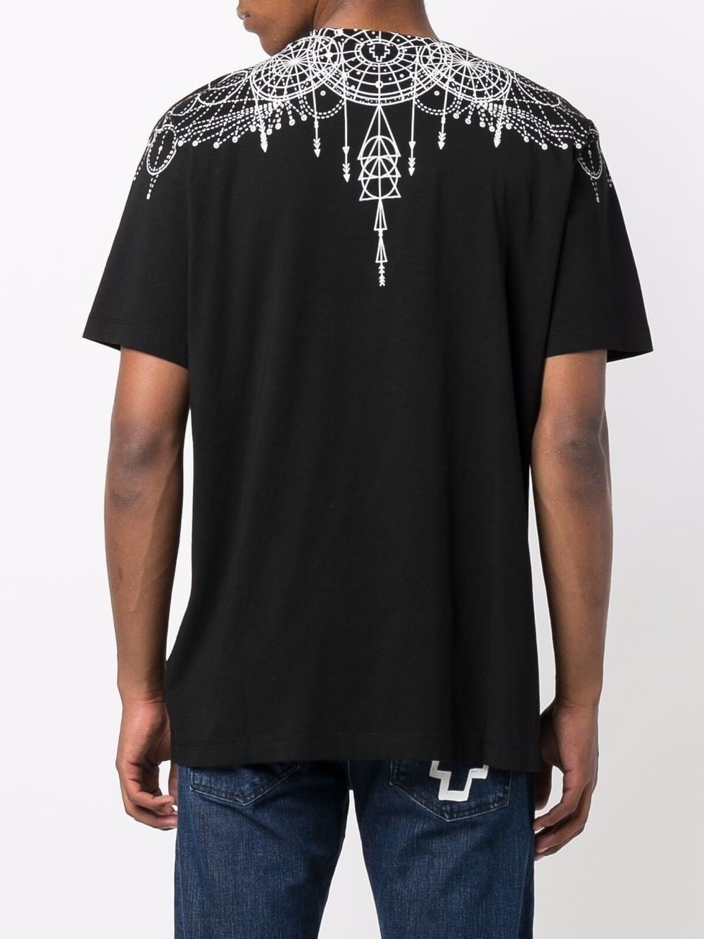 MARCELO BURLON Astral Wings Regular T-Shirt Black - MAISONDEFASHION.COM
