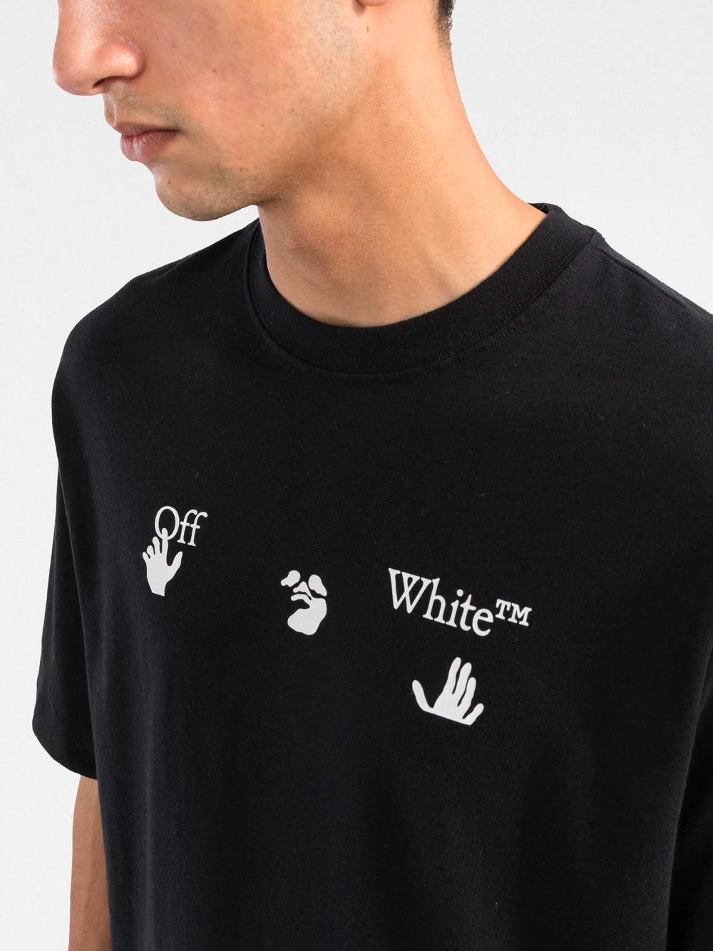 OFF-WHITE Big Logo Skate T-Shirt Black - MAISONDEFASHION.COM