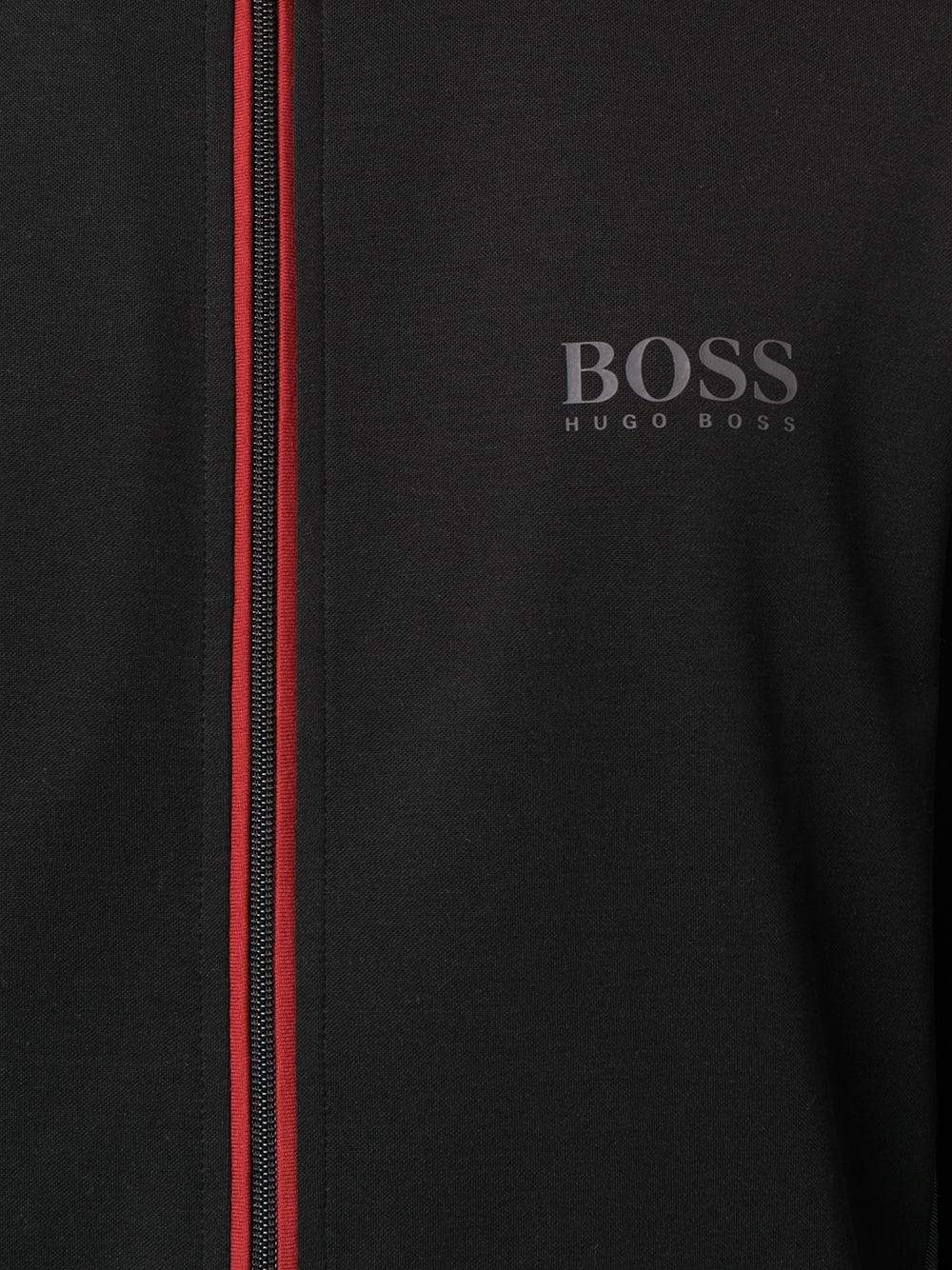 BOSS Logo-print high-neck track jacket Black - MAISONDEFASHION.COM