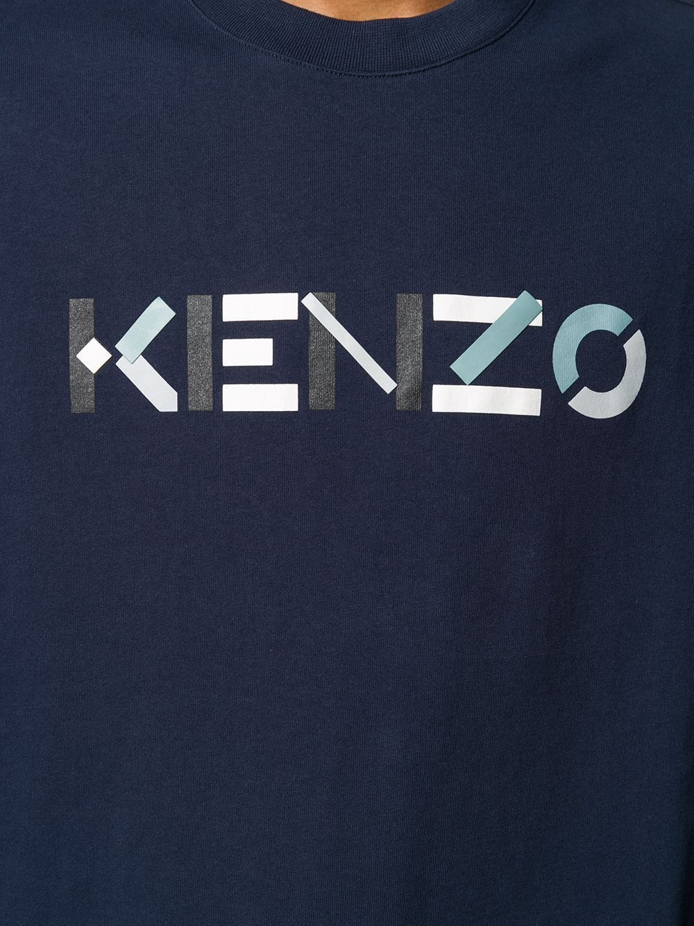 KENZO Oversized Blue Logo T-shirt Navy - Maison De Fashion 