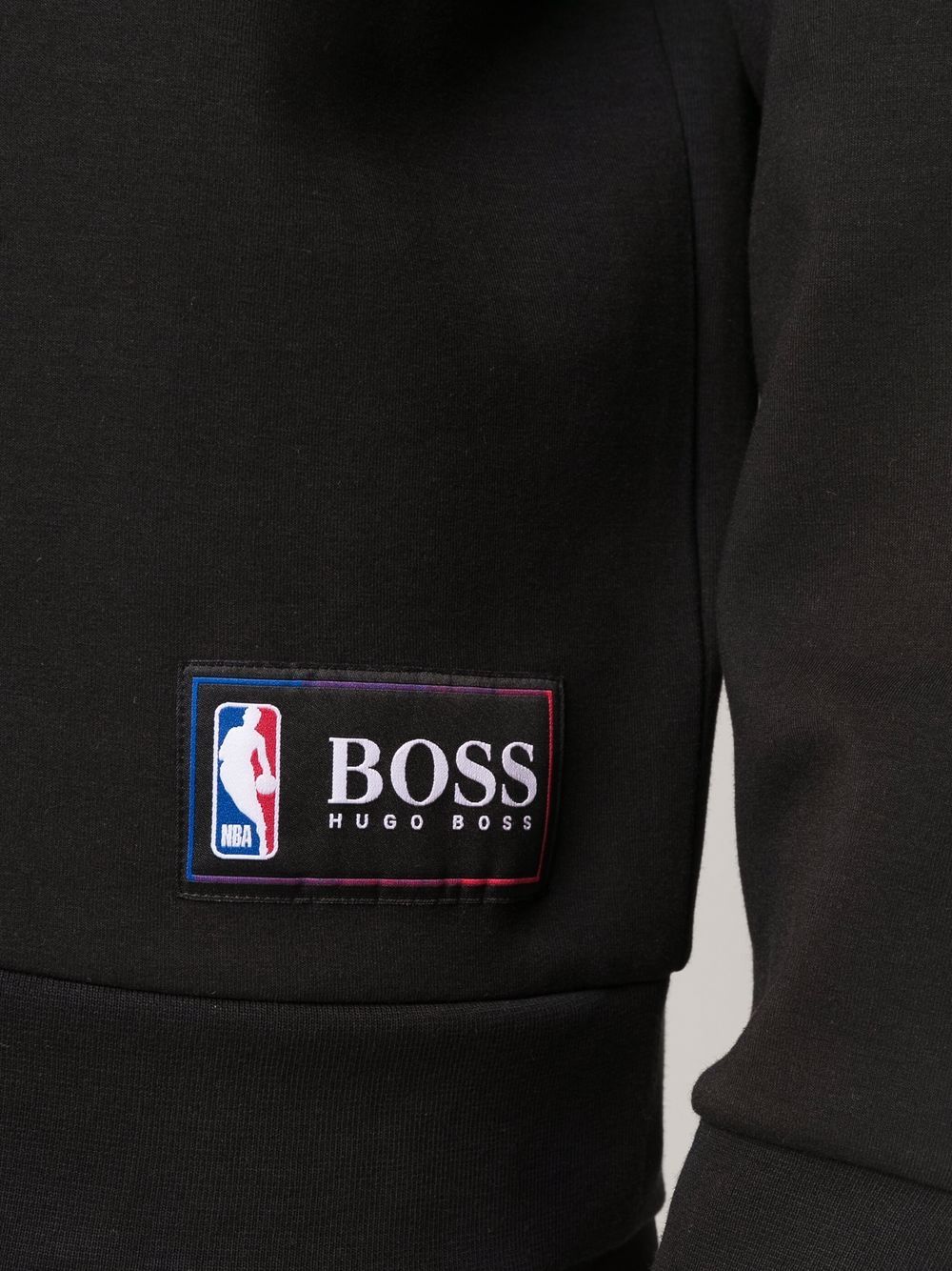 BOSS X NBA Lakers Logo Hoodie Black - MAISONDEFASHION.COM