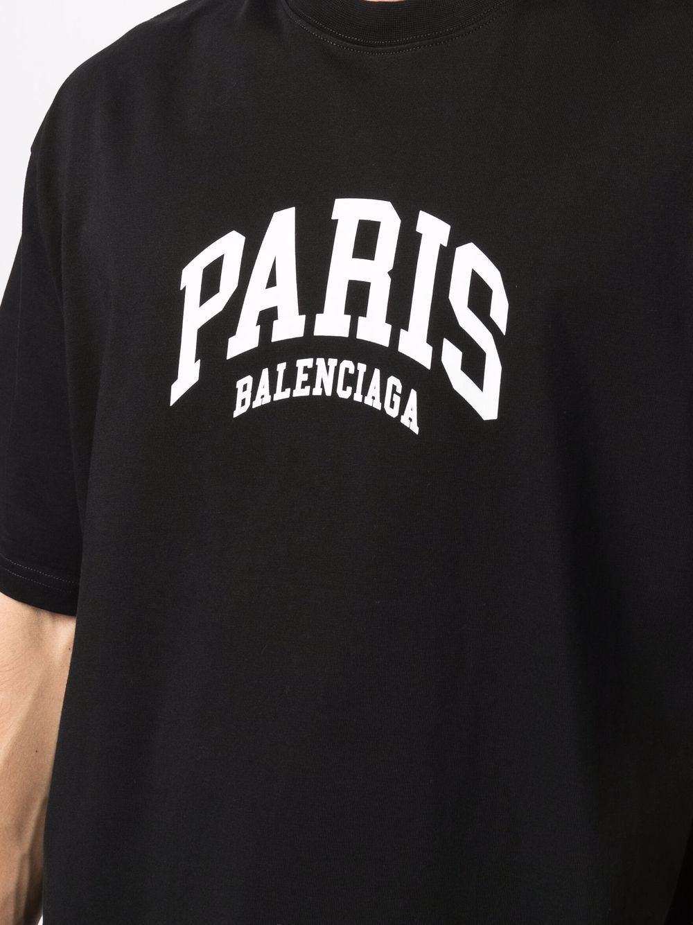 BALENCIAGA Medium Fit T-Shirt Black/White - MAISONDEFASHION.COM