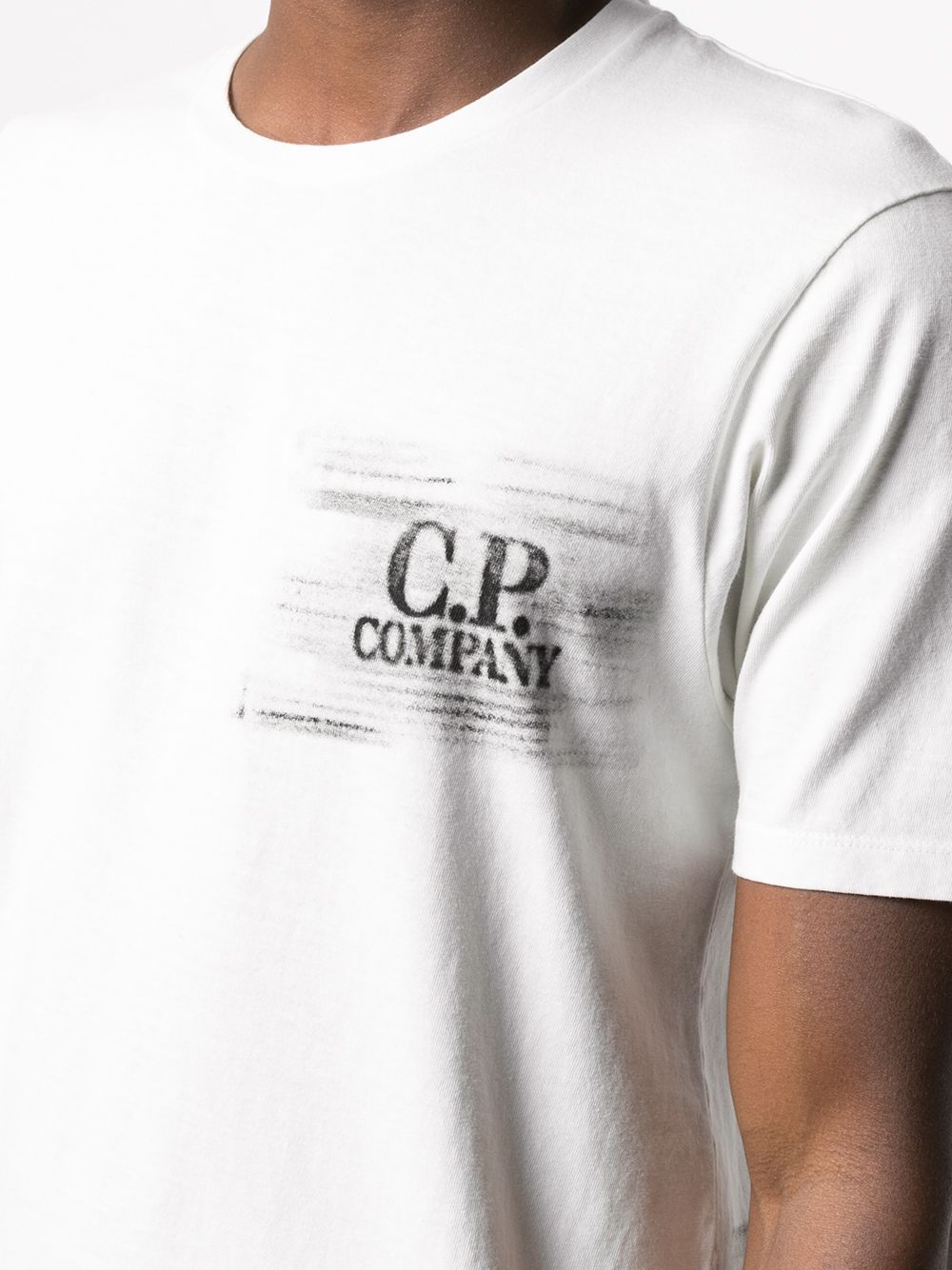 C.P. COMPANY Metropolis Series Logo T-Shirt White - MAISONDEFASHION.COM