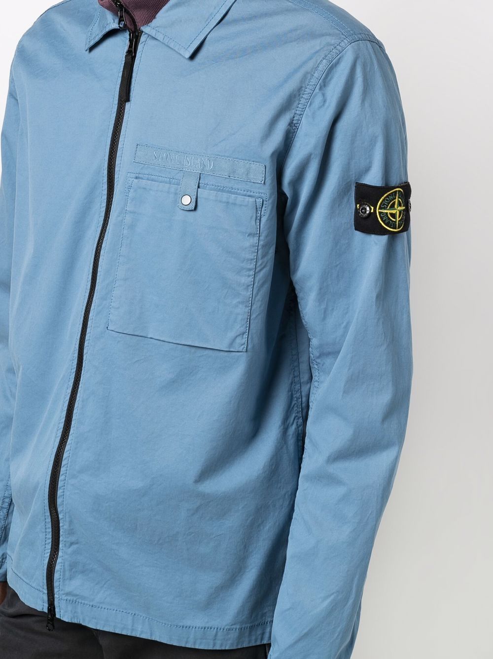 STONE ISLAND Overshirt Jacket Blue MAISONDEFASHION.COM