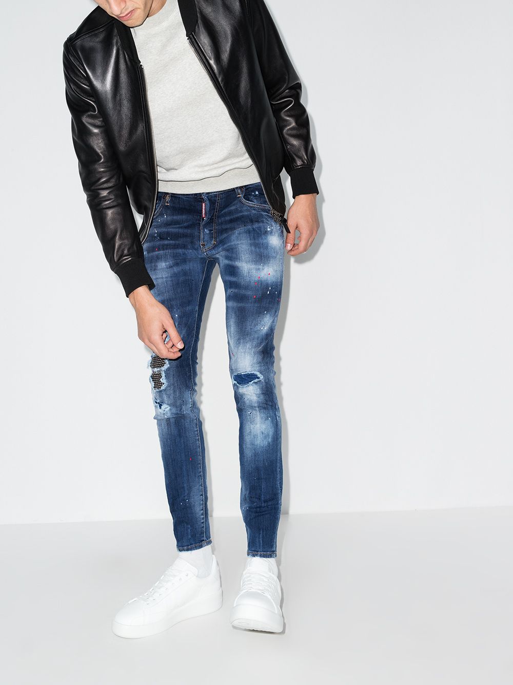 DSQUARED2 Super Twinky skinny jeans Blue – MAISONDEFASHION.COM